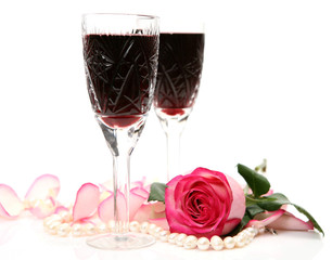 Wine and rose