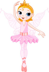 Obraz na płótnie Canvas Cute fairy ballerina