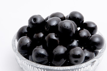 Olives in a crystal bowl