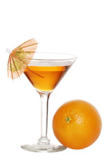 Orange Martini With An Umbrella