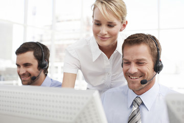 Young people at work