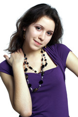 Beautiful russian girl in dress