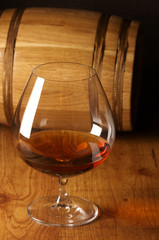 Cognac and barrel