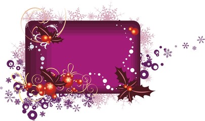 Winter Frame with Snowflakes