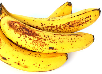 bananes bien m&ucirc;res fond blanc