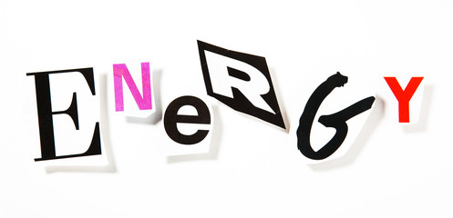 mot energy energie lettres découpage mot