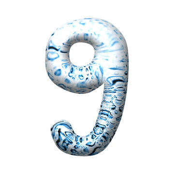 3D water drop small letter