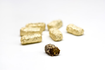 golden chocolate of easter golden egg