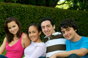 Teenagers in nature