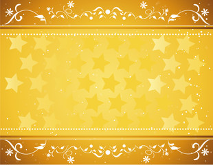 Gold star background vector
