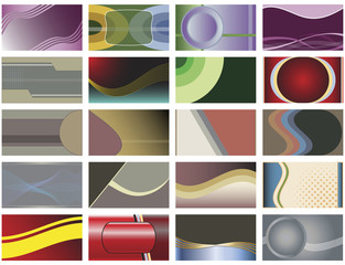 Set of twenty abstract vector backgrounds.