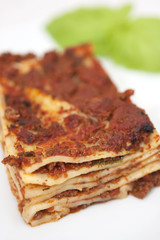 Plate of lasagna