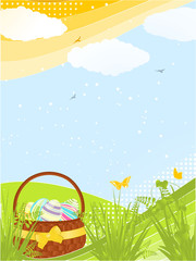 spring basket background