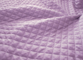 Quilted purple fabric