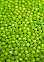 Photo of garden peas in hot water