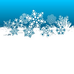 Obraz premium Snowflakes background. Vector design illustration.