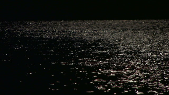 HD sea surface in the moonlight