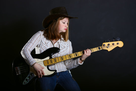 Girl playing gutar