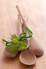 Herby Wooden Spoons