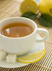 Cup of tea and lemons