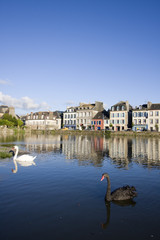 Fototapeta premium view of the city of landerneau