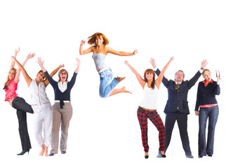 Fototapeta premium group isolated on white