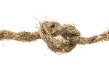 Close up shot of a rope with a knot