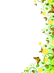 Fototapeta premium vertical floral frame
