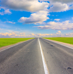 road field landscape