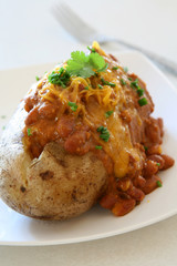 Baked Potato with Chili and Cheese