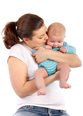 Happy mum with child