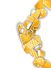 Abstraktes Wirrwar orange