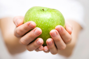 Apple in hands