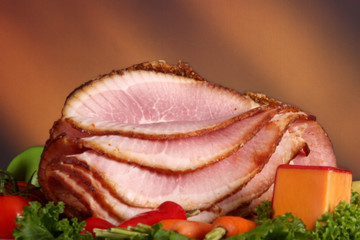 Close up of a holiday ham dinner - 19503526