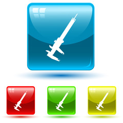 vector icons of caliper