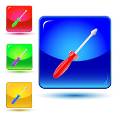 vector icons of screwdriver