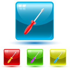 vector icons of screwdriver