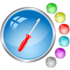vector icons of screwdriver