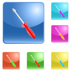 vector icons of screwdriver