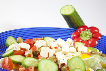 BLUE SCHALE AND GREEN  SALAT