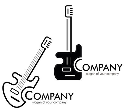 Guitar - logo, logotype