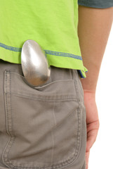 Spoon lies in pocket © Andrey Zametalov