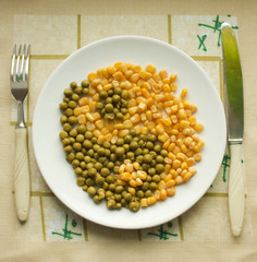 Peas and corn