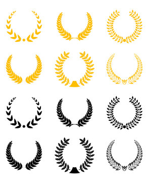 Set Of Laurel Wreaths