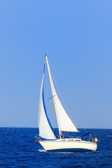 Sailboat sailing the ocean