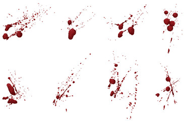 Collection of blood or paint splatters - 19512580