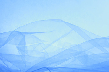 unique shape of a blue cloth.