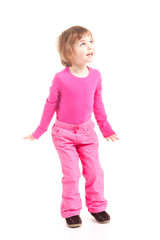 Little girl in pink