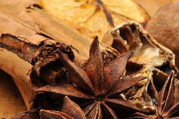 some organic dry spice for the christmas season