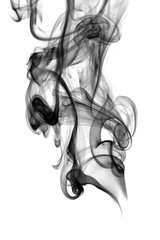 Black Abstract fume on white